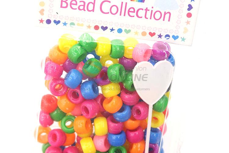 Plastic round colorful beads for hair ring