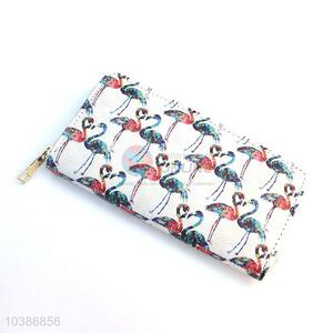 Good quality women wallet/purse with flamingo pattern