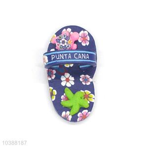 Wholesale Flower Pattern Slipper Shape Fridge Magnet