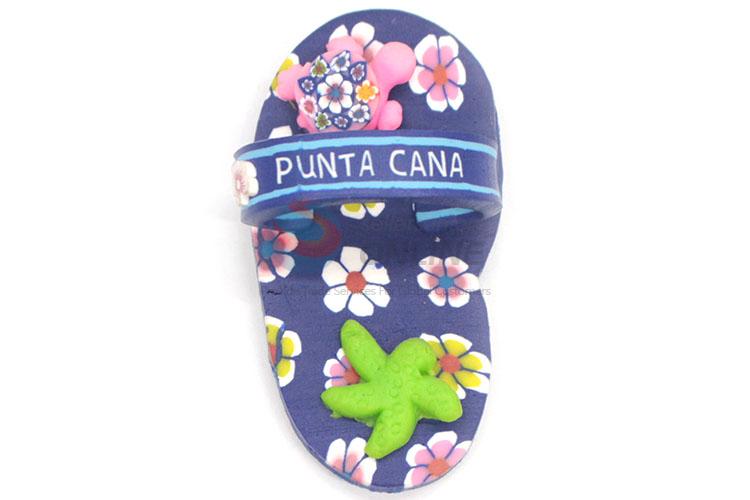 Wholesale Flower Pattern Slipper Shape Fridge Magnet