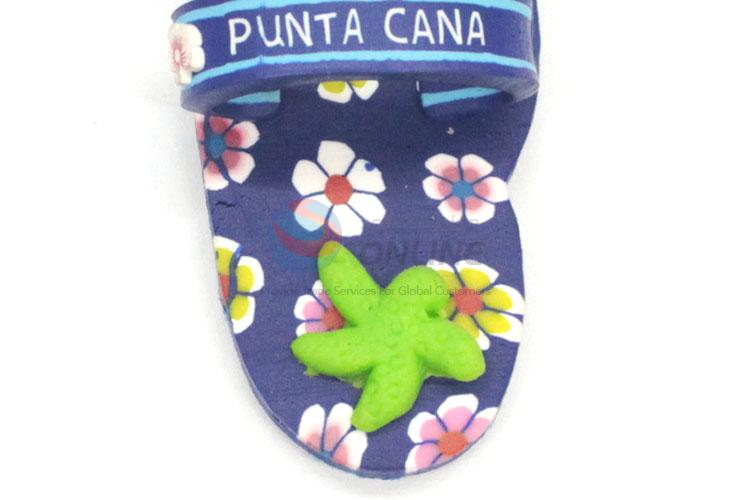 Wholesale Flower Pattern Slipper Shape Fridge Magnet