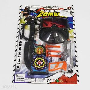 Plastic police toy gun set soft bullet gun toy