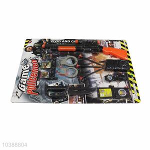 Plastic police weapon play toy set for boys