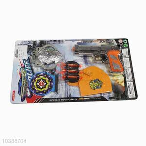 Promotional police suit needle toy gun toys for children