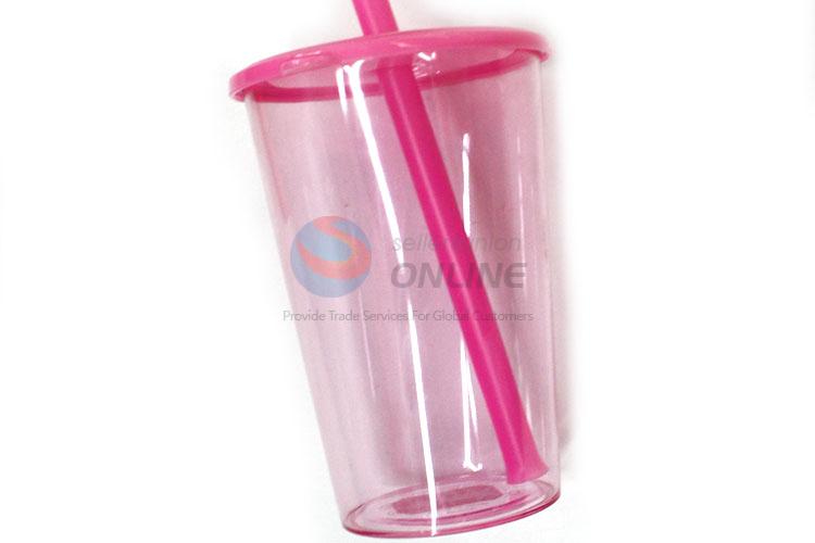 Competitive Price Plastic Cup with Straw for Sale