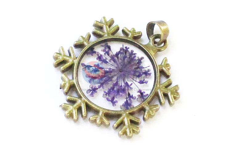 Top Quality Round Pendant With Real Flower Inside