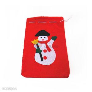 Cute Snowman Pattern Christmas Shopping Bag Nonwoven Bags