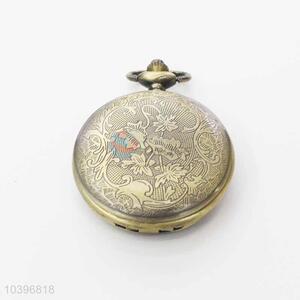 Quartz Movement Skeleton Pocket Watch