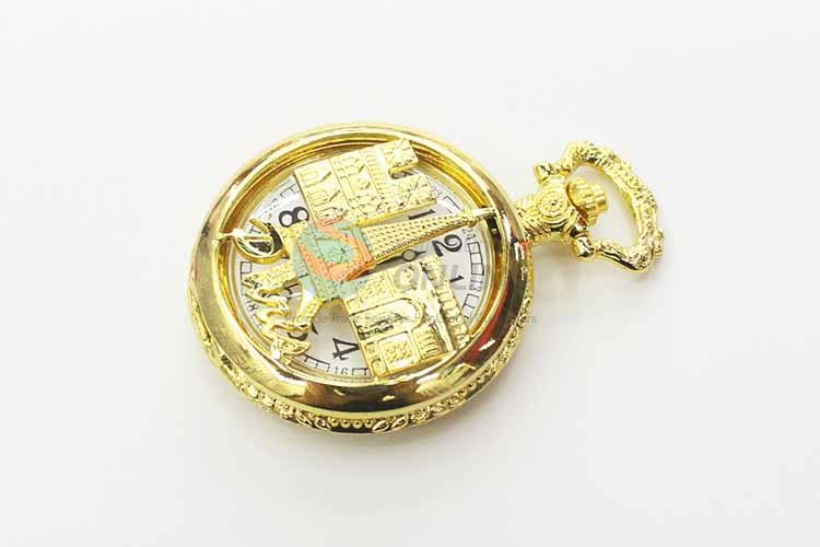 Quartz Movement Skeleton Pocket Watch