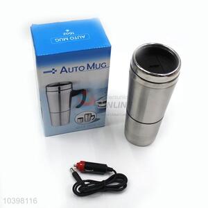 Stainless steel inside and plastic outside electric auto mug car cup warmer