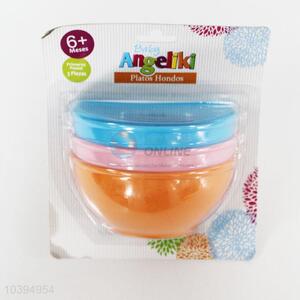Eco-friendly 3pcs multicolor plastic <em>bowls</em> for children