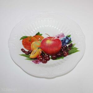 Fruit pattern good quality plastic plate