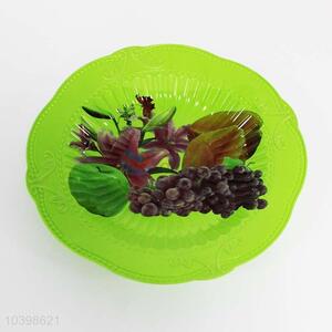 Cheap good quality green plastic fruit plate