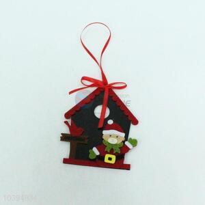 New Arrival Santa and House Pendant Wood Christmas Decoration