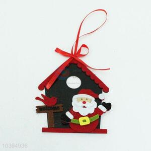 Fashion Style Christmas Santa and House Pendant Wood Christmas Decoration