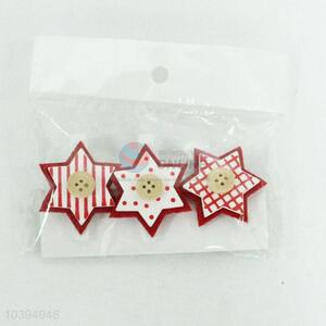 Promotional Wholesale 3PC Christmas Wooden Clip