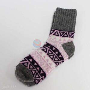 Wholesale printing knit sock for women