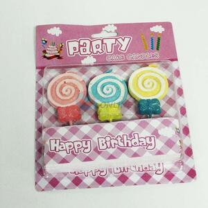 Factory price flower lollipop shaped birthday candle