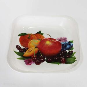 Wholesale cheap fruit pattern plastic plate
