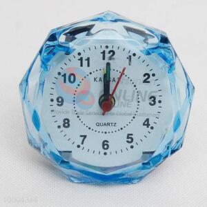 Round Blue Transparent Alarm Clock