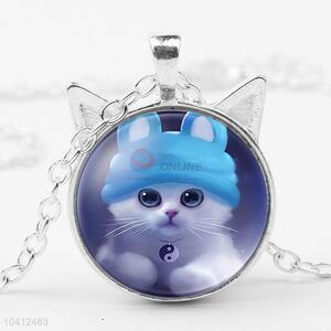 Cute Printing Cat Pattern Alloy Sweater Chain