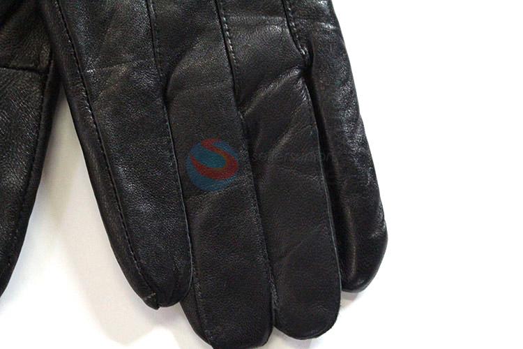 Direct factory good quality men genuine leater warm gloves