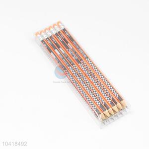 Cute Orange Color HB Pencils With Eraser