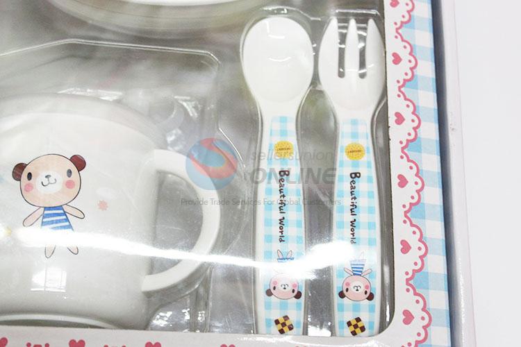 Hot Selling 6Pcs/Set Eco-friendly Children Portable PP Dinnerware