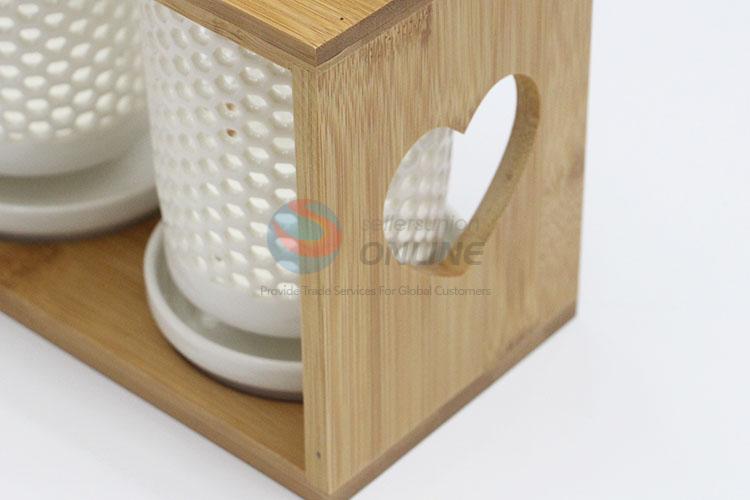 Simple Style Ceramic Hollow-out Chopsticks Holder