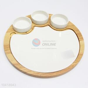 Wholesale Factory Supply Cat Paw Prints Ceramic Tableware Plate Fruit Plate