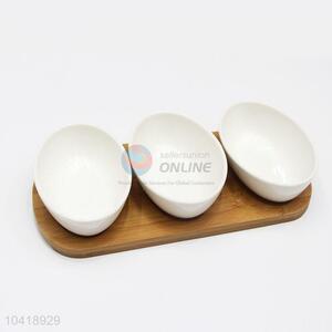White Ceramic Oval Shaped Dried Fruit Tray Dessert Plate