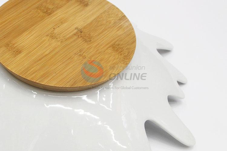 Fashion Crotch Style Ceramic Crack Fruit Plate