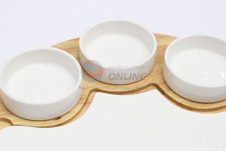 Wholesale Factory Supply Cat Paw Prints Ceramic Tableware Plate Fruit Plate