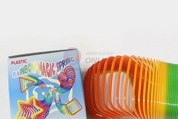Promotional Wholesale Magic Rainbow Coil Spring Slinky Colorful Novelties Educational Toy