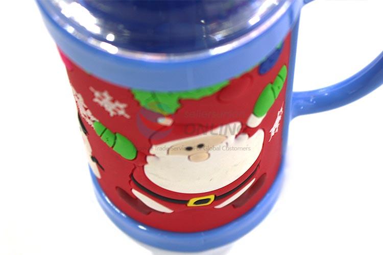 Cute Santa Claus Pattern Plastic Water Cup/Mug for Sale