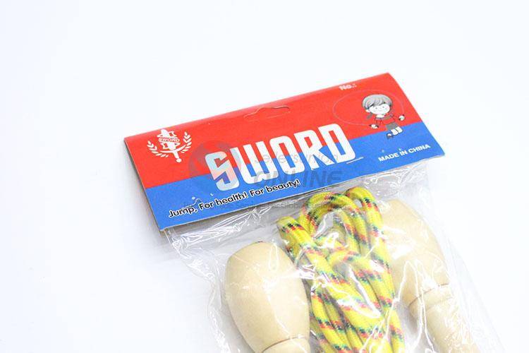 Promotional Wooden Handle Skipping Rope for Play