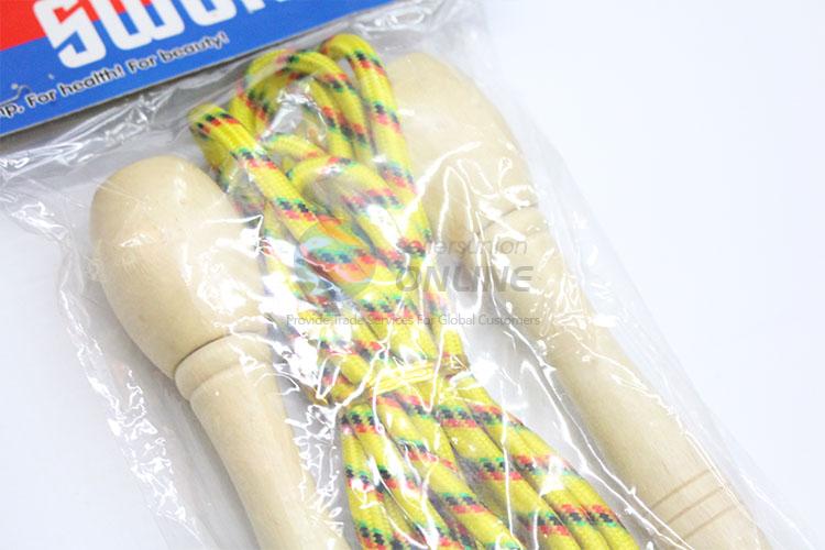 Promotional Wooden Handle Skipping Rope for Play
