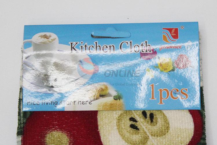 Hot Sale Cheap Apple Printing Kitchen Cleaning Towel