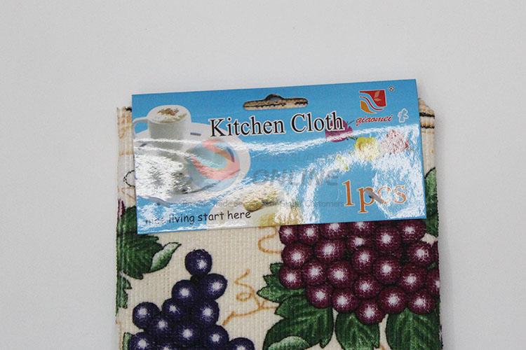 Wholesale Grapes Printed Microfiber Kitchen Tea Towels