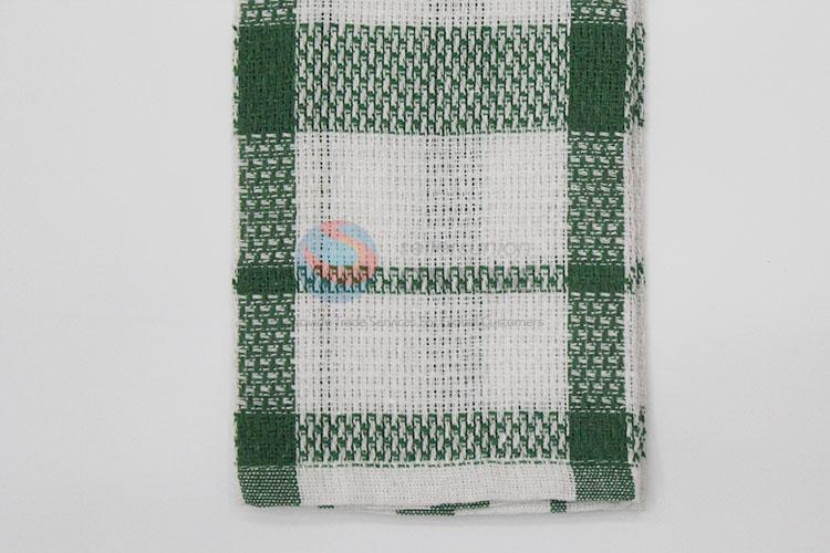 Wholesale new product green cotton grid tea towel