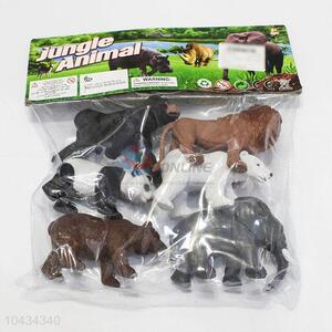 Very Popular 6pcs Forest Wild Plastic Toy Animal for Decoration