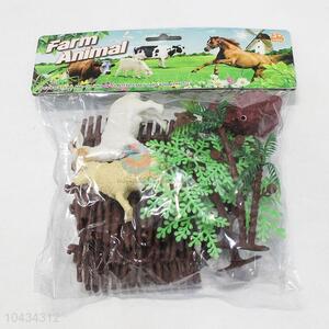 Cute Design 4 pcs Plastic Farm Animal Toy  Kids Toys Gifts