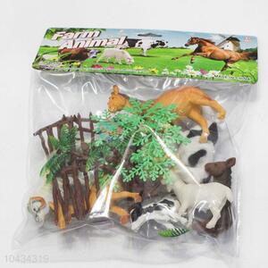 Cheap and High Quality 6 pcs Farm Animal Toys Plastic Models for Kids