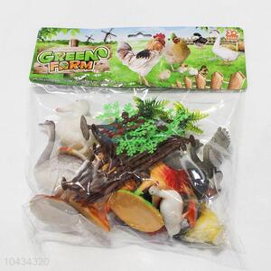 Factory Sales 8 pcs Plastic Farm Animal Toy  Kids Toys Gifts
