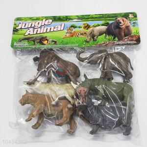 Cheap Promotional 6pcs Forest Wild Plastic Toy Animal for Decoration