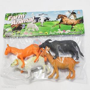 Chinese Factory 4 pcs Farm Animal Toys Plastic Models for Kids