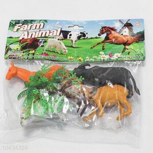 Factory Export 4 pcs Farm Animal Toys Plastic Models for Kids