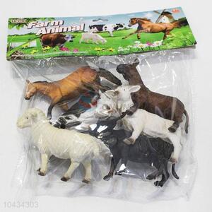 Latest Design 6 pcs Farm Animal Toys Plastic Toy for Kids