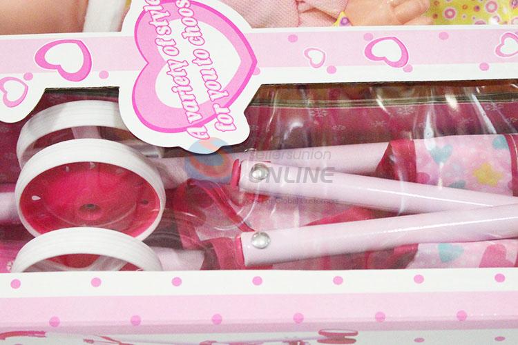 Wholesale Custom Cheap Cute Doll Toys Stroller Set,16 Inch