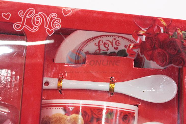 Valentine gift wishing bottle coffee cup ceramic couple mug